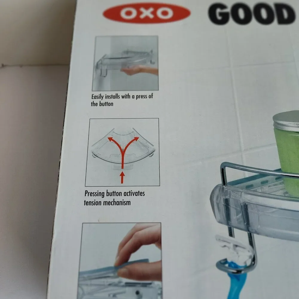 OXO Good Grips Press-Sure Corner Shower Caddy